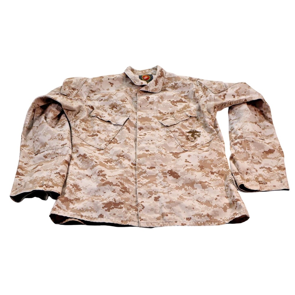 Propper USMC Combat Utility Shirt Mens 32S Beige Desert MARPAT Camo Button Front
